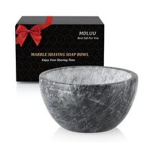 Marble Shaving Soap Bowl, 4.7" Shaving Soap and Cream Bowl, Natural Marble St...