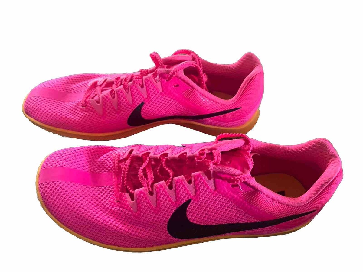 Nike Zoom Rival Distance Track Spikes New Hyper Pink Orange Mens