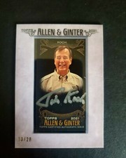 JIM KOCH 13/20 2021 Topps Allen & Ginter X Silver Frame & Ink Mini Auto LIMITED