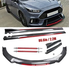 Front Bumper Lip Spoiler Splitter Carbon Fiber For Ford Focus RS ST Body Kit