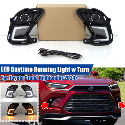 Dynamic DRL Swapping Turn Signal Blinker Light For Toyota Grand Highlander 2024+