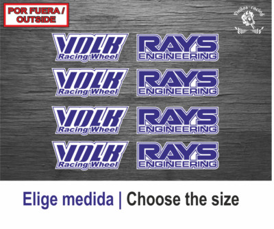 Sticker Vinilo Pegatina Decal Volk Rays Racing Wheel Wheels Engineering Llantas