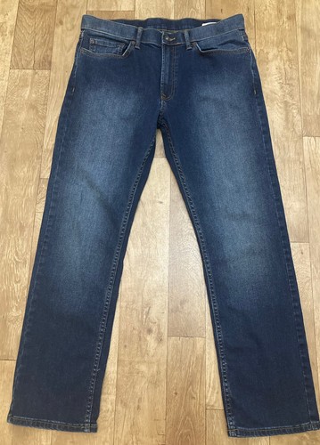 M&S Mens Blue Denim Straight Leg Regular Fit Jeans W34 L31 A76