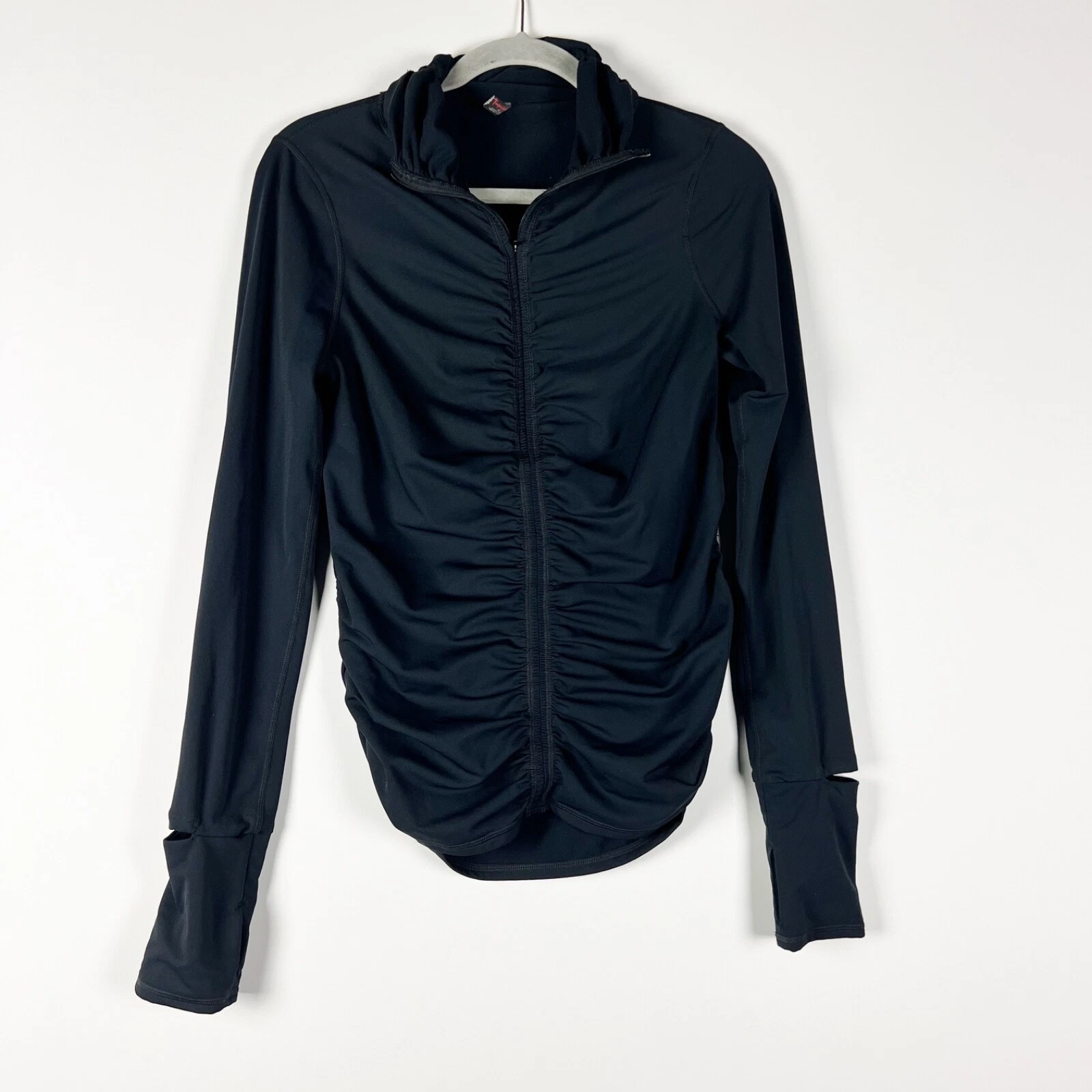 free-people-movement wonderland ruched full zip athletic jacket