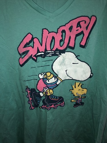 Vintage T Shirt - Snoopy On Roller 