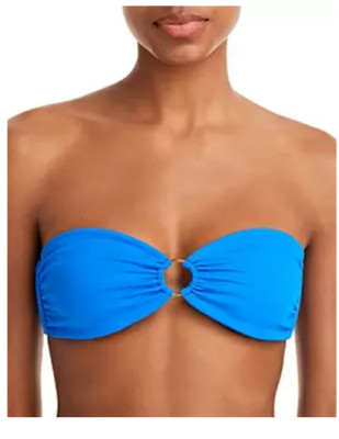Joues de Sable Women's Hanna Bandeau Bikini Top Swim Blue Size M 2278