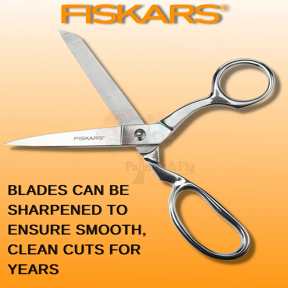Fiskars 8" Forged Steel Scissors - Bent Handle, Ultra Sharp, Fabric, Dressmakers - Image 3 of 4