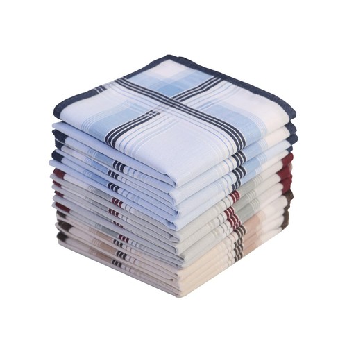 VANDERSICKEL Lot de 12 mouchoirs Homme 40x40cm 100% coton pas cher