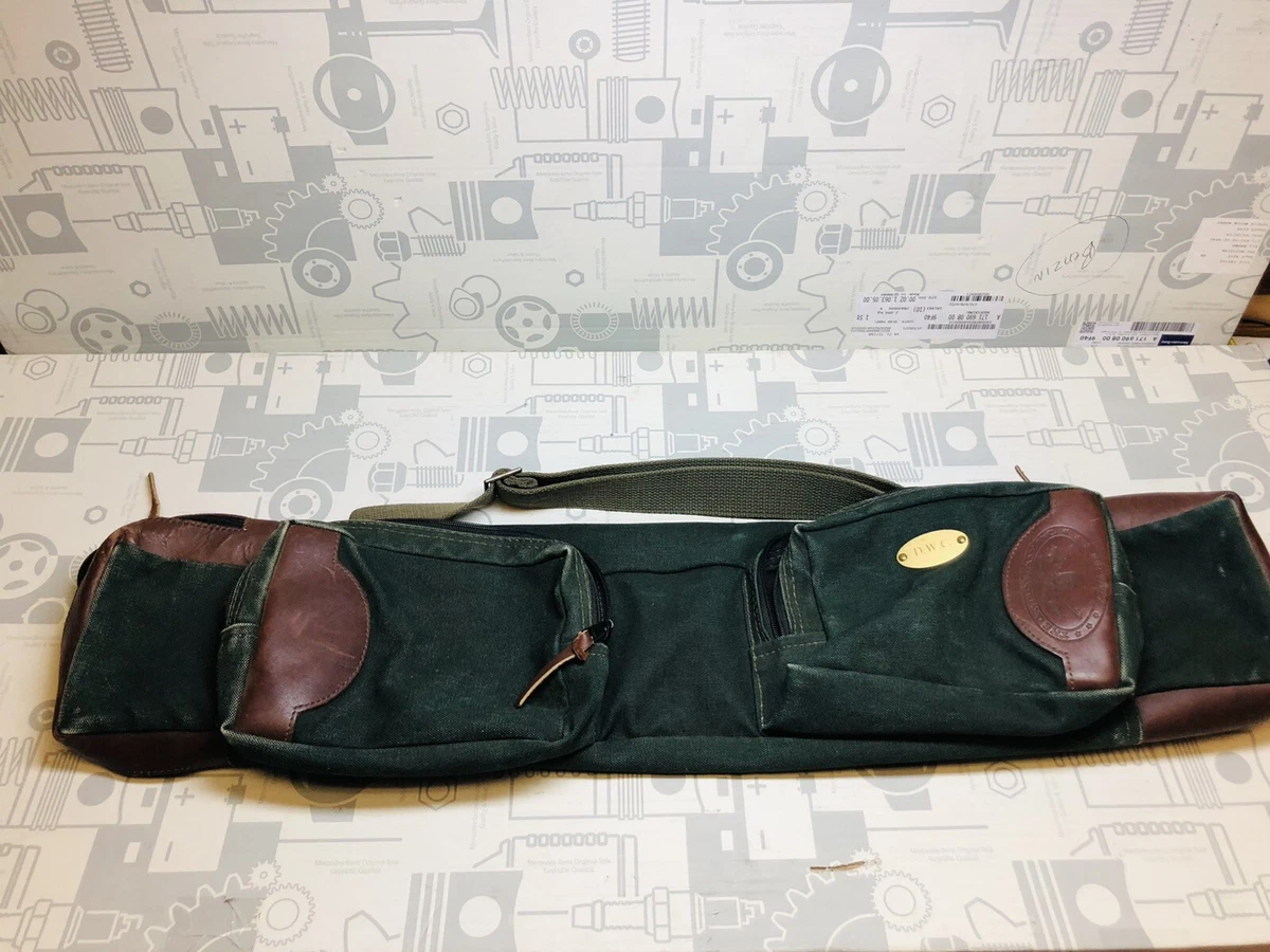 Vintage Orvis Battenkill Fly Fishing Rod Bag Canvas Olive Green 32”x7” 2  Pockets