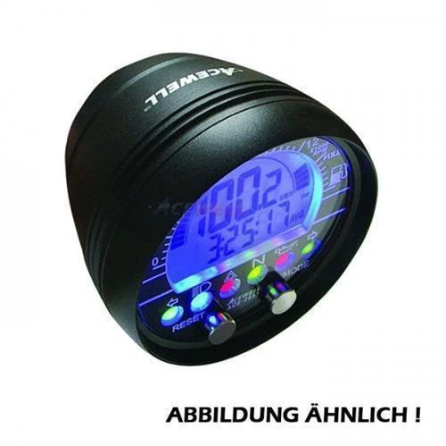 Acewell Digitalinstrument schwarz Einbau Tacho Drehzahlmesser Uhr ACE 2853S