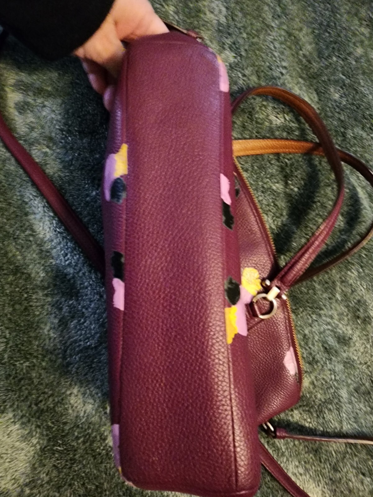 Coach Pebble Leather Purple Purse & Coin Purse Gem