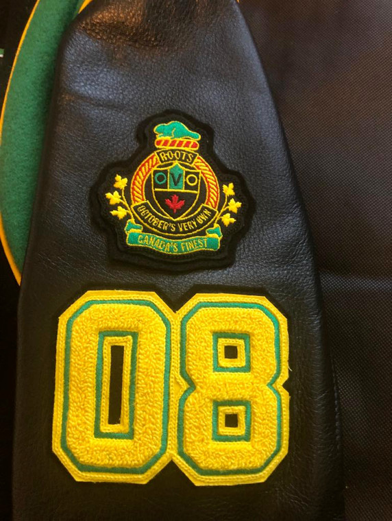 The OVO x Roots Limited Edition Jamaican Bobsled (2018) Varsity Jacket image 6