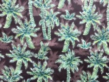 100 Premium Cotton Midnight Palms Fabric Tropical Trees , 44" W By The Yard