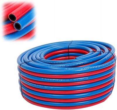 Doppelleitung Schweißschlauch 20 bar für Sauerstoff und Acetylen 5/16'' 6mm 9mm Zuschnitt
