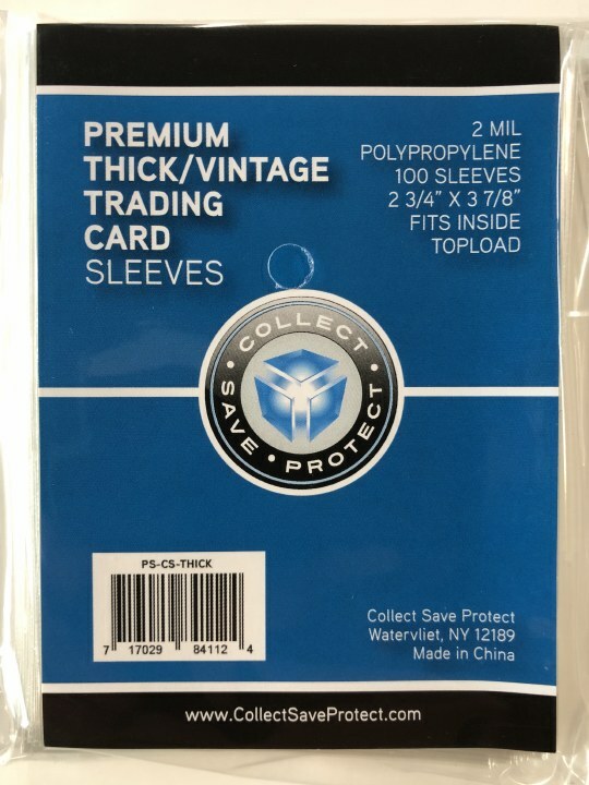 500 Premium Trading Card Sleeves For Vintage/Thick Cards - Protect Pre-1956  Or Modern Thick Cards Top Loader