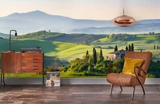 3D Prairie Landscape Self-adhesive Removable Wallpaper Murals Wall Sticker FC