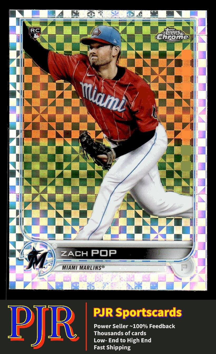 2022 Topps Chrome #41 Zach Pop Miami Marlins  X-Fractor