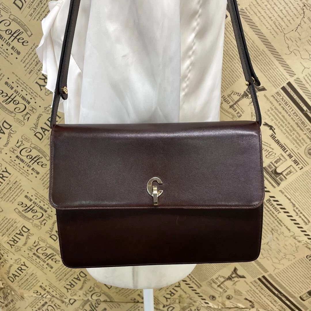 Sac bandoulière Dior trotteur cuir marron authentique F010479