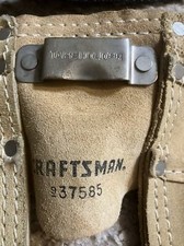 VTG Sears Craftsman Carpenter Apron 937585 Top Grain Cowhide Tool Belt Read