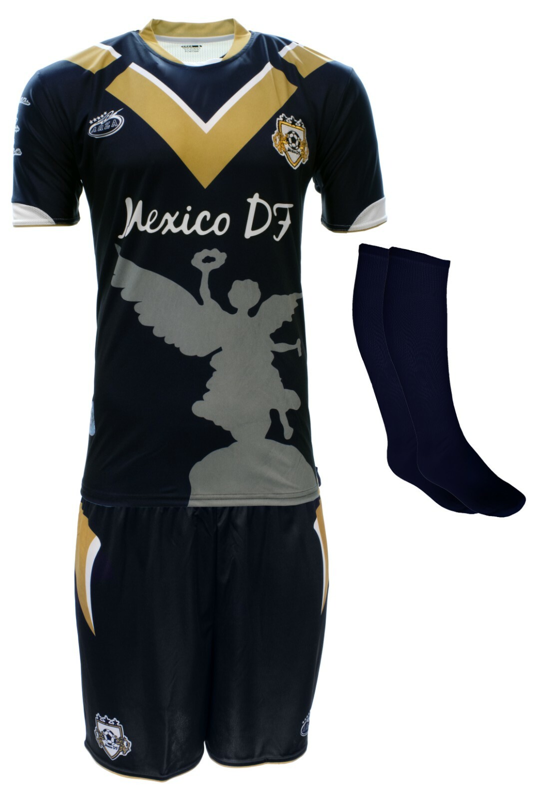 Mexico Df Uniform Color Blue Jersey,short,socks and number Embroidered Team Logo