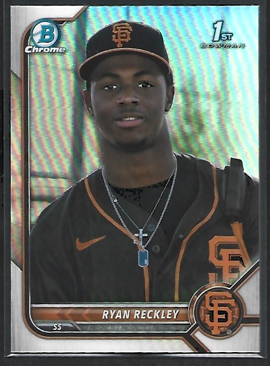 2022 Bowman Chrome BCP-163 Ryan Reckley 1st Bowman Refractor /499