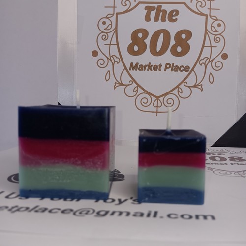 Scented Handmade Designer Candles Multicolor 2in And 1.5in - Picture 3 of 5