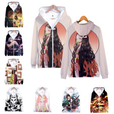 Demon Slayer Kimetsu no Yaiba Zip Hoodie Men's Women's Hooded Sweatshirt Jacket