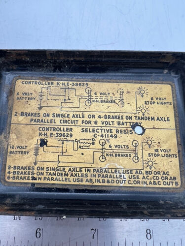 Vintage Kelsey Hayes E-39629 Adjustable Electric Brake Controller 6-12 Volt USA - Picture 3 of 11