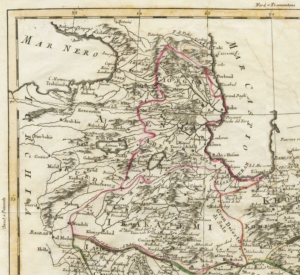 Antique Map "L'Impero della Persia Diviso ne suoi Stati" (Iran) Zatta, 1796 - Image 3 of 4