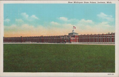 New Michigan State Prison, Jackson, MI 1945 Postcard B3971.D1 MR ALE P&P