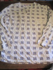 VTG Wilkajama MENS COTTON PAJAMAS-LONG SLEEVE SZ SMALL A -GEOMETRIC DESIGN