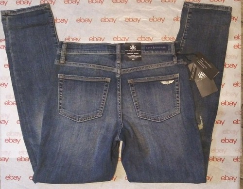 New ROCK & REPUBLIC Size 8 BERLIN Destructed Mid-Rise Skinny Jeans Culture Club - Picture 3 of 9