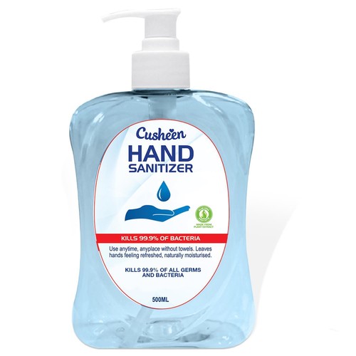 Cusheen Hand Sanitizer with 75% Alcohol, Bulk-Buy Hand Sanitizer Gel, 500ml - Picture 2 of 6