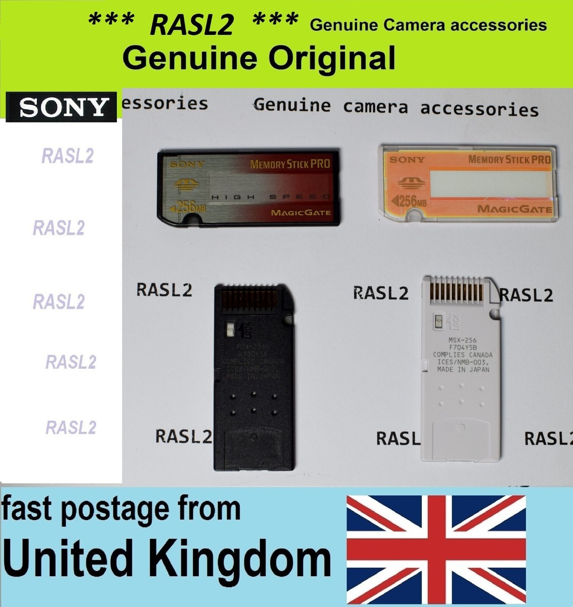 Genuine Sony Memory Stick Pro Magicgate 256MB MSX-256 DSC-H1 F88