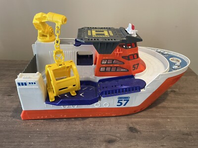 Matchbox 57 Mission Marine Rescue Shark Ship w/out Shark Cargo Helicopter 