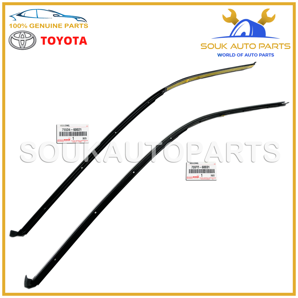 75533-60031 75534-60021 Genuine Toyota MOULDING SET, WINDSHIELD