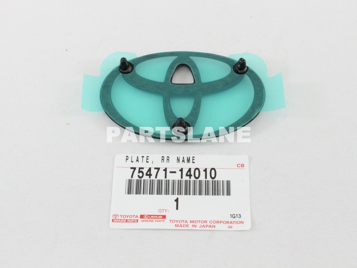 75471-14010 Toyota Genuine OEM Rear Body Name, Plate No.1 | Japan