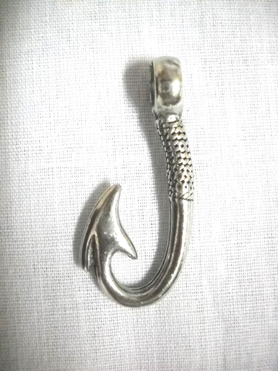 crooked end fishing hook images Tusk Flipping - Screwlock Keeper and barbs that reduce the possibility of fish escaping Fish Hooks, Antique Brass Fish