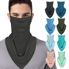 Neck Gaiter with Ear Loops Scarf Cycling UV Protection Face Mask for Men Women