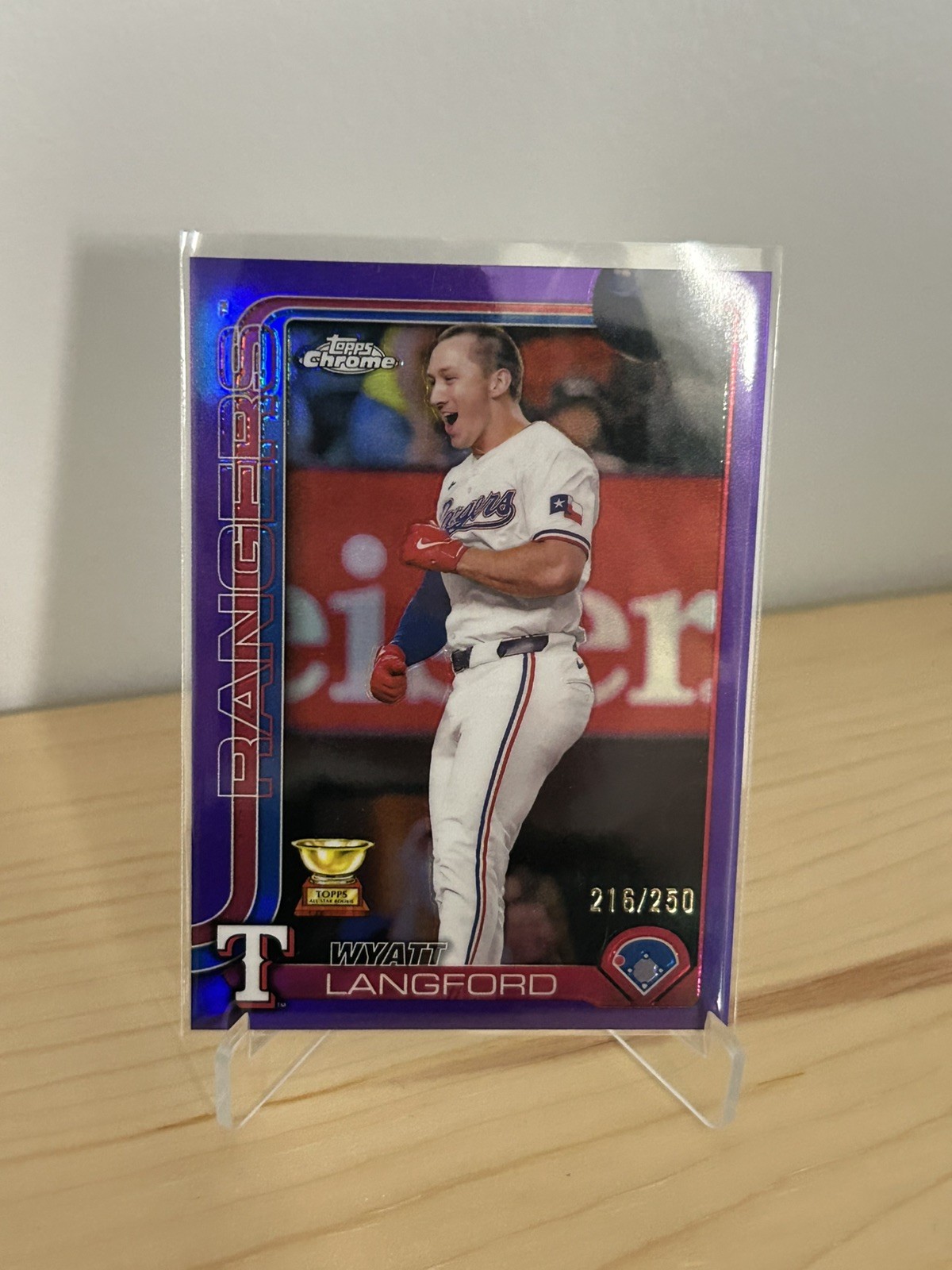 2025 Topps Chrome - Wyatt Langford #68 Purple Refractor 216/250