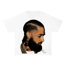 NIPSEY HUSSLE Vintage Shirt Graphic Tees Streetwear Y2K
