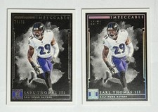 Earl Thomas III 2019 Panini Impeccable #17 Silver /50 & /75 Ravens (2x) Cards