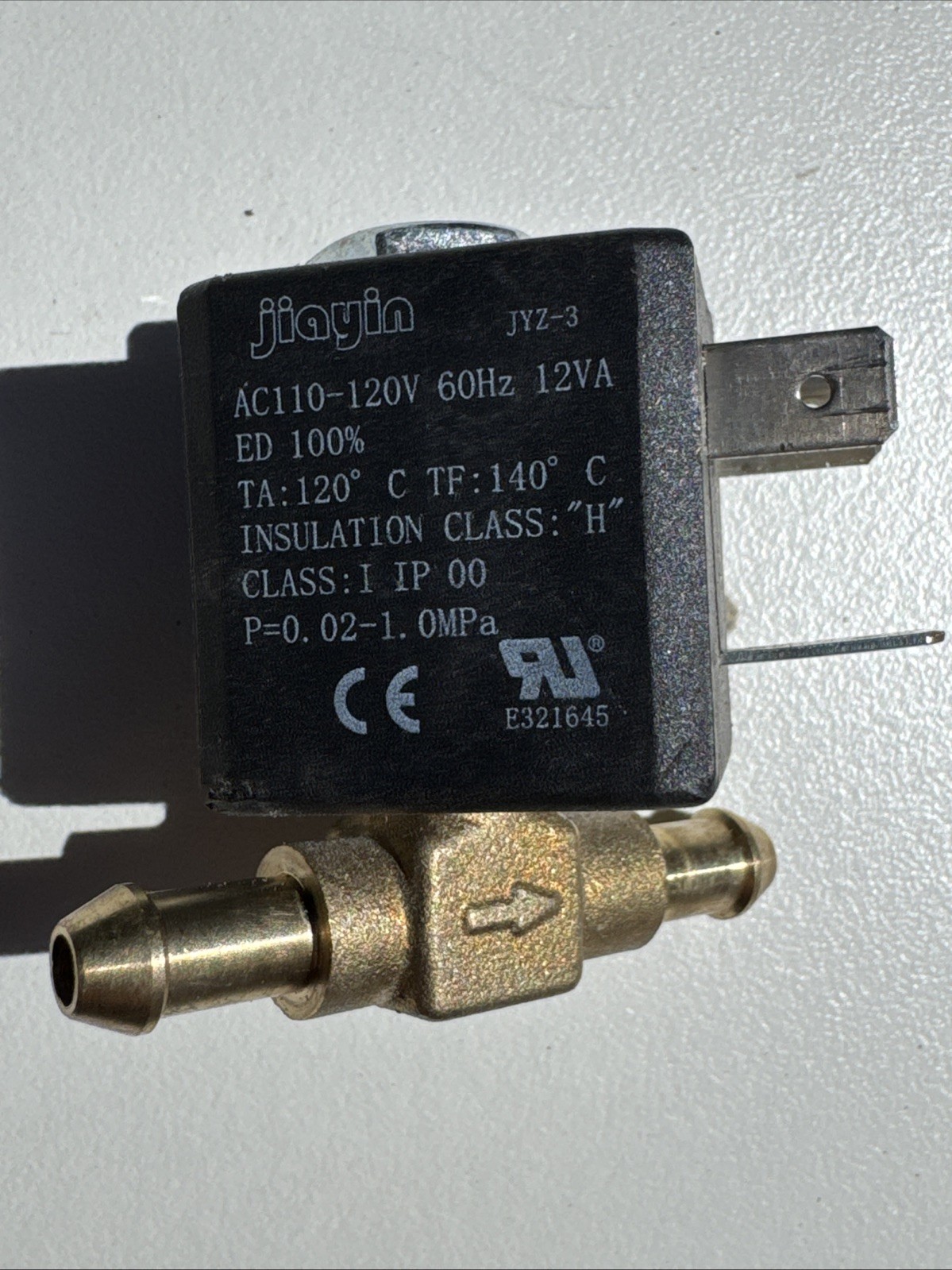 Jiayin Polti Solenoid Valve AC 110-120V 60Hz 12VA
