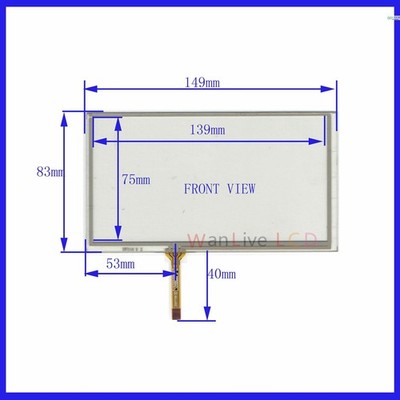 6.1 Inch Touch Screen Caska Huayang Cable Ling 149*83  A061VW01 V0  CLAA061LA0A 