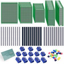 104Pcs Double Sided PCB Board Kit, Prototype Boards for DIY Soldering and Electr
