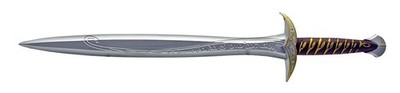 Lord of the Rings LOTR Movie Style 28'' Foam Elven Frodo Sting Sword