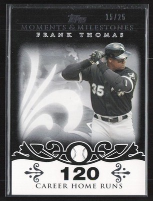 Frank Thomas 2008 Topps Moments & Milestones Black /25 #3-JAN Chicago White Sox