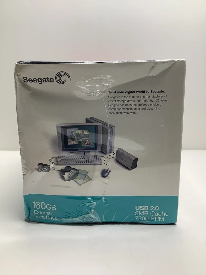 New Sealed Seagate External Hard Drive USB 2.0 160GB 2MB Cache 7200 RPM - Image 2 of 4