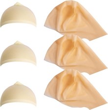 6 Piece Bald Cap for Adults - Latex Bald Cap with Head Wig Cap Costume Supplies