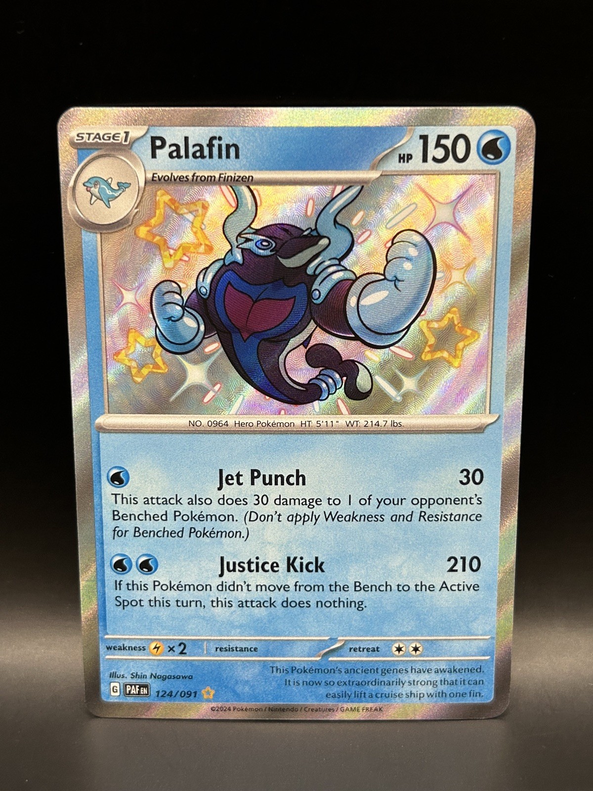 Palafin 124/091 - Pokemon Paldean Fates Card - NM